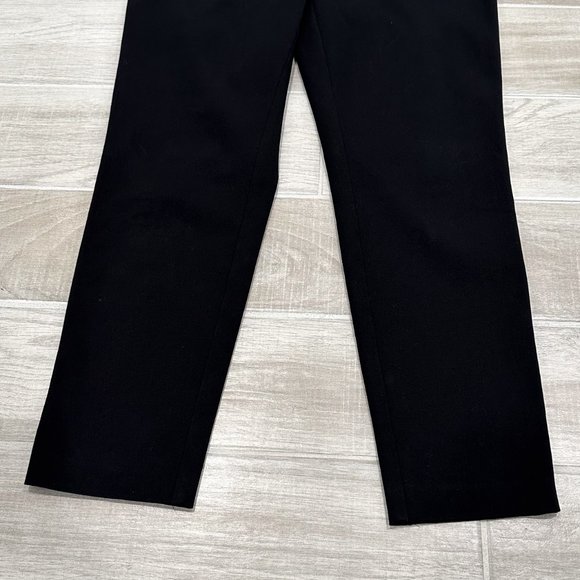 Eileen Fisher Mid-Rise Slim Side Zip Ankle Pants Organic Cotton Blend Black Sz M - Picture 6 of 15